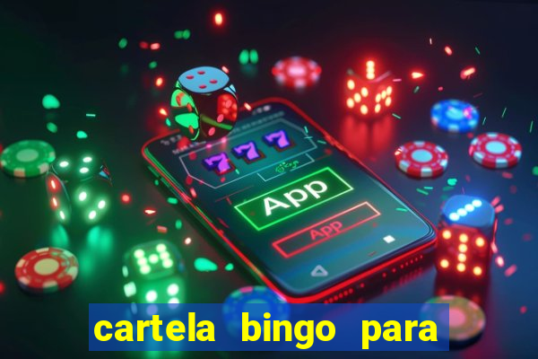 cartela bingo para cha de cozinha imprimir gratis